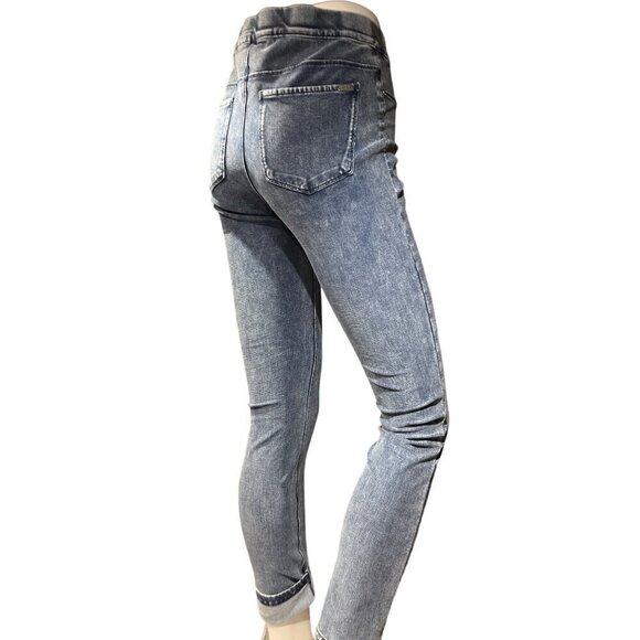nwt jeggings size 6 true slim blue acid wash back pockets - Picture 4 of 6